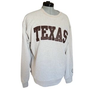 NWT- Texas Crewneck Sweater - Knitted- Oat & Brown- Unisex XL